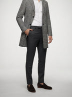 Men's Autumn Prince of Wales Check Wool Overcoat