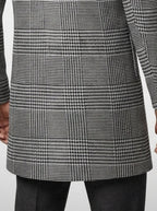Men's Autumn Prince of Wales Check Wool Overcoat