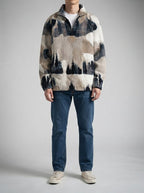 Men's Autumn Printed Fleece Quarter Zip Pullover
