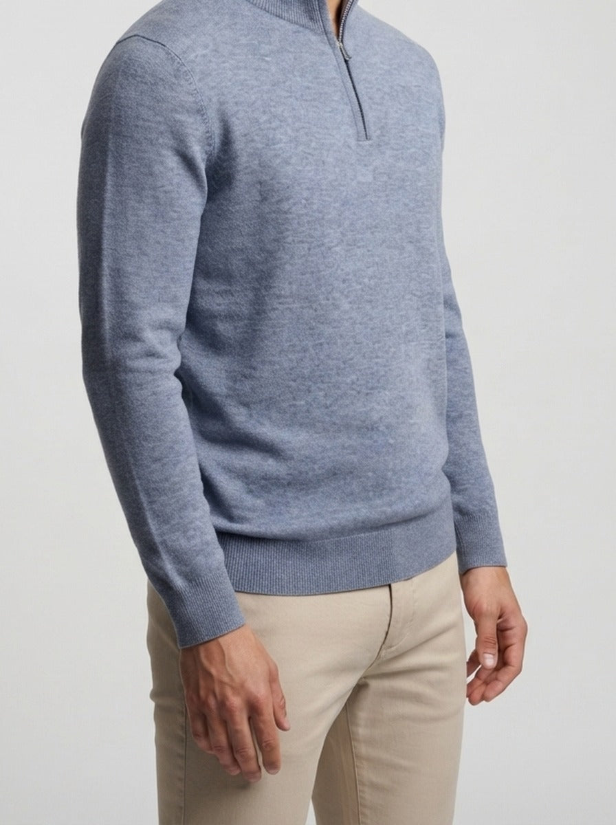 Men's Autumn Quarter Zip Knit Jumper