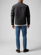 Men's Autumn Quilted Jacket with Contrast Yoke