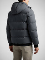 Men's Autumn Quilted Puffer Jacket with Fleece Lined Hood