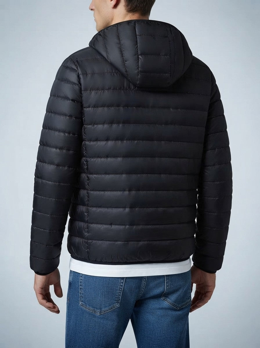 Men's Autumn Quilted Puffer Jacket with Hood