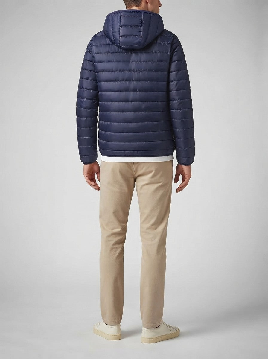 Men's Autumn Quilted Puffer Jacket with Hood