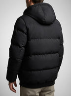 Men's Autumn Quilted Puffer Jacket with Removable Hood