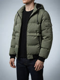 Men's Autumn Quilted Puffer Jacket with Removable Hood