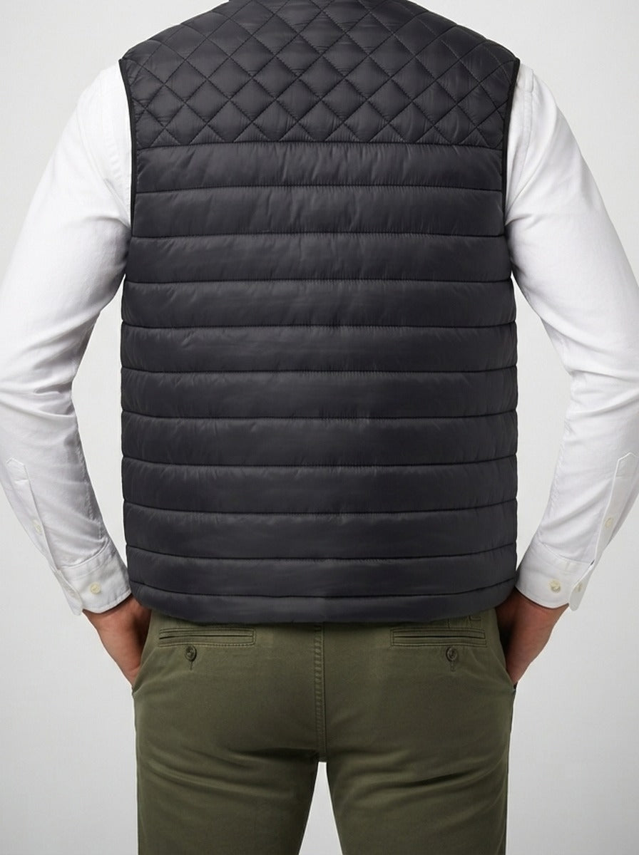 Men's Autumn Quilted Stand Collar Padded Gilet