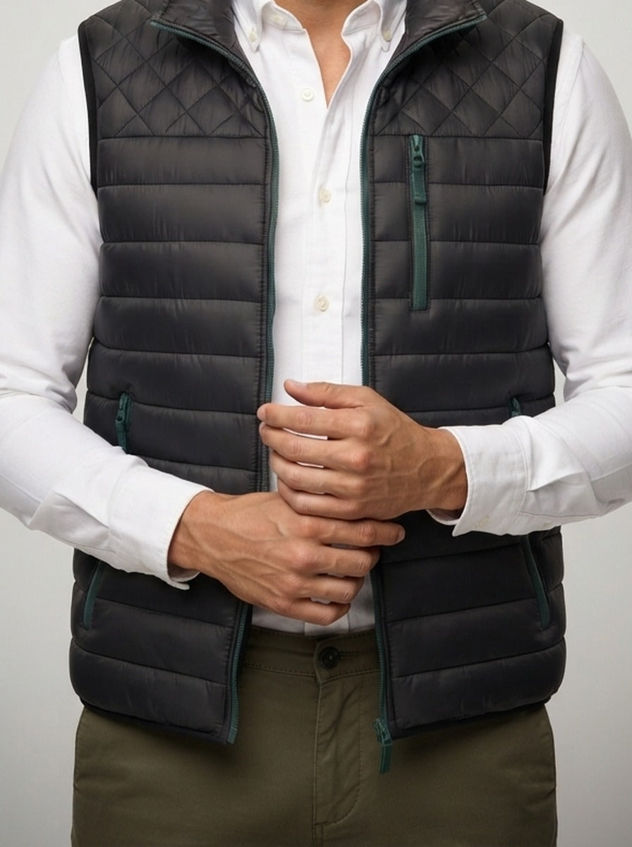 Men's Autumn Quilted Stand Collar Padded Gilet