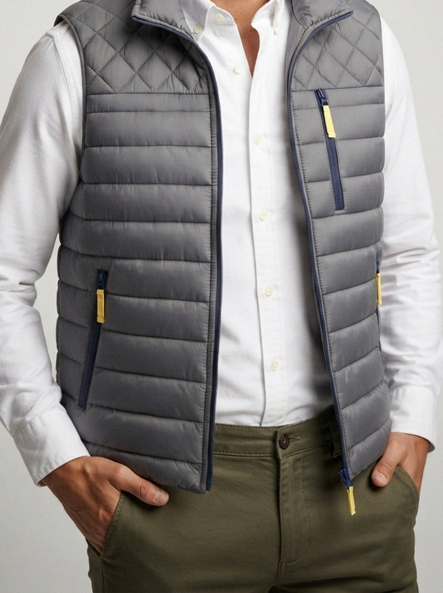 Men's Autumn Quilted Stand Collar Padded Gilet