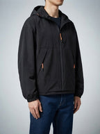 Men's Autumn Relaxed Fit Hooded Windproof Jacket with Zip Pockets