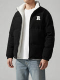 Men's Autumn Reversible Corduroy Puffer Jacket with Borg Lining
