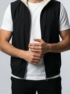 Men's Autumn Reversible Gilet and Slim Trousers Two-Piece Set