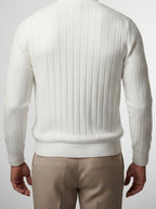 Men's Autumn Ribbed Button Cardigan with V-Neck
