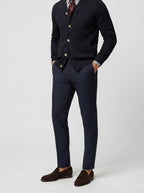 Men's Autumn Ribbed Button Cardigan with V-Neck