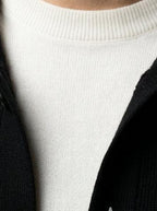 Men's Autumn Ribbed Collared Cardigan with Button Front