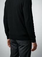 Men's Autumn Ribbed Collared Cardigan with Button Front