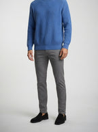 Men's Autumn Ribbed Jumper with Crew Neck