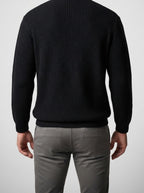 Men's Autumn Ribbed Jumper with Crew Neck