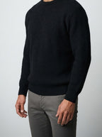 Men's Autumn Ribbed Jumper with Crew Neck