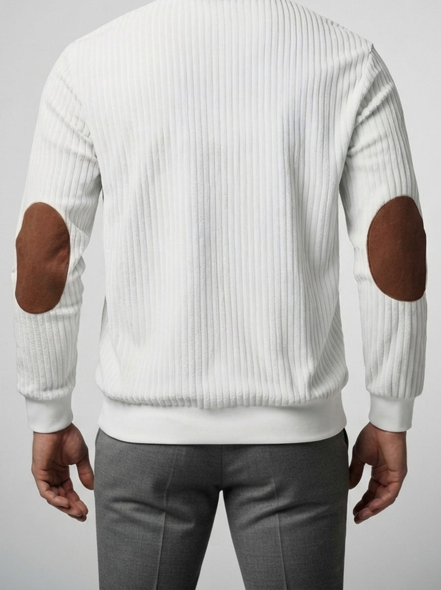Men's Autumn Ribbed Knit Half Zip Jumper