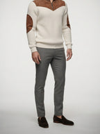 Men's Autumn Ribbed Knit Half Zip Jumper