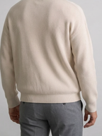 Men's Autumn Ribbed Wool Full Zip Cardigan