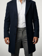 Men's Autumn Single Breasted Notch Lapel Overcoat