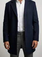Men's Autumn Single Breasted Notch Lapel Overcoat