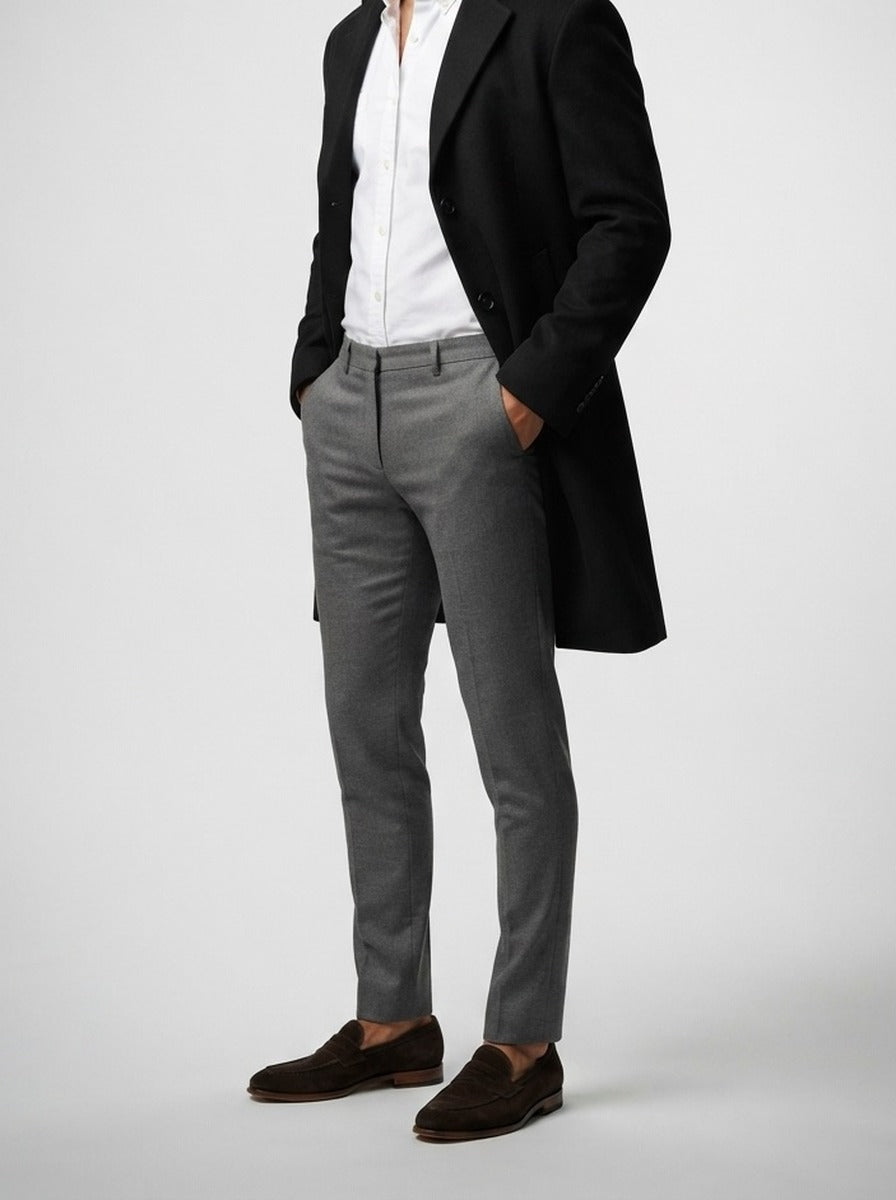 Men's Autumn Single Breasted Notch Lapel Overcoat