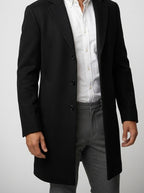 Men's Autumn Single Breasted Notch Lapel Overcoat