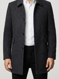 Men's Autumn Single Breasted Point Collar Coat