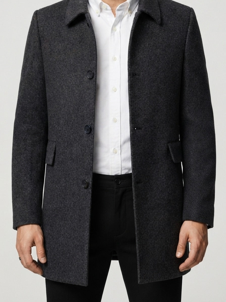 Men's Autumn Single Breasted Point Collar Coat