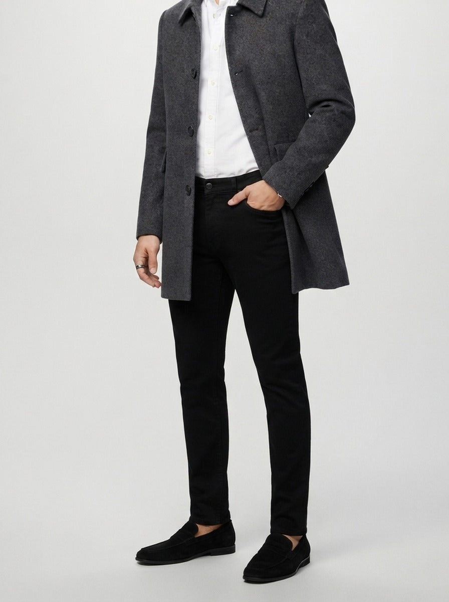 Men's Autumn Single Breasted Point Collar Coat
