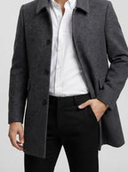 Men's Autumn Single Breasted Point Collar Coat