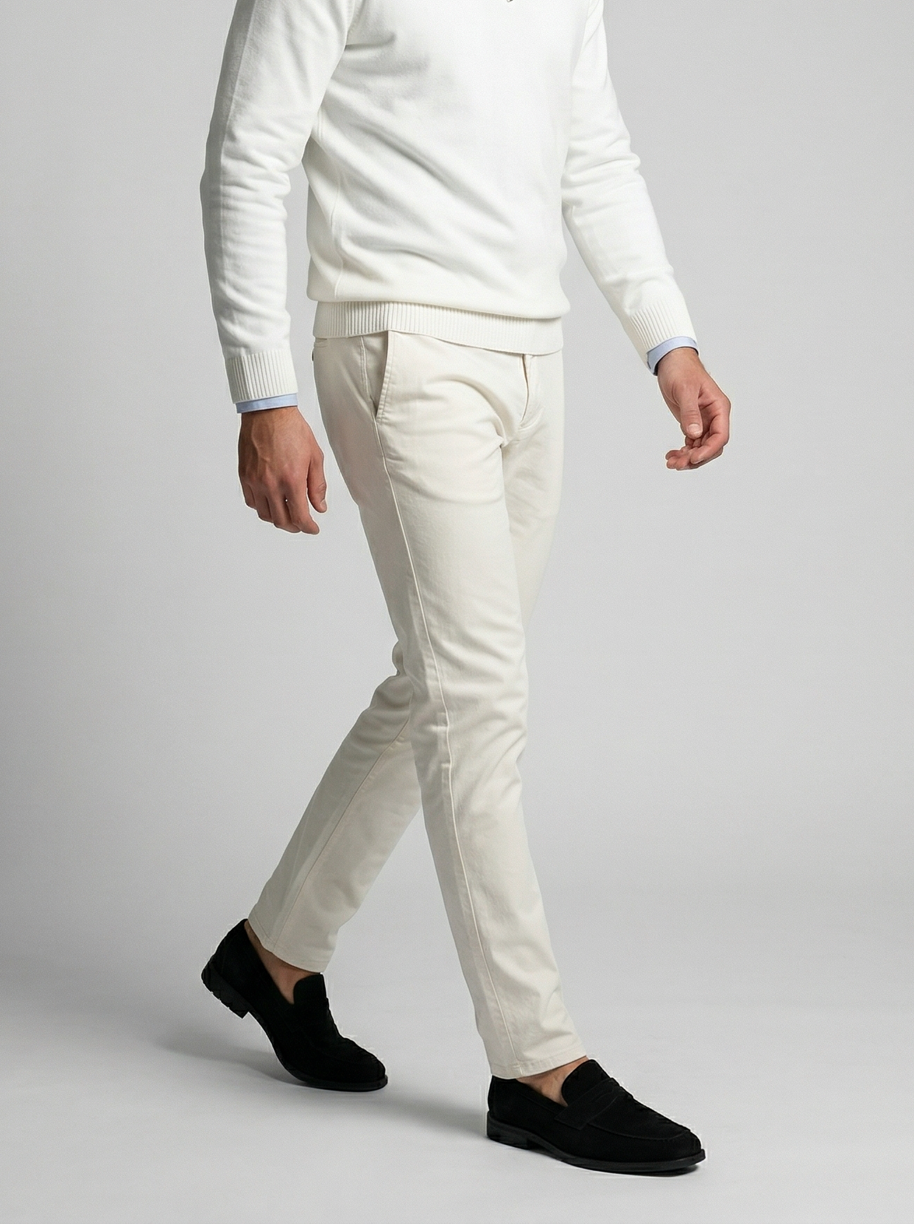 Men's Autumn Slim Fit Half Zip Jumper with Mock Neck