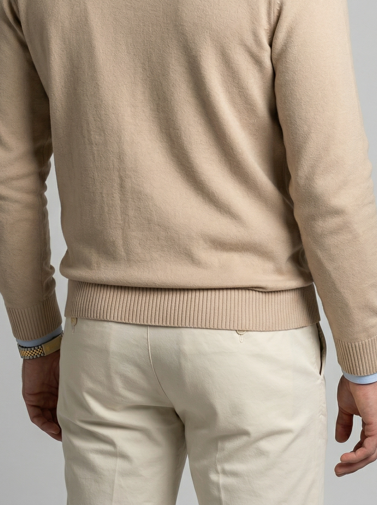 Men's Autumn Slim Fit Half Zip Jumper with Mock Neck