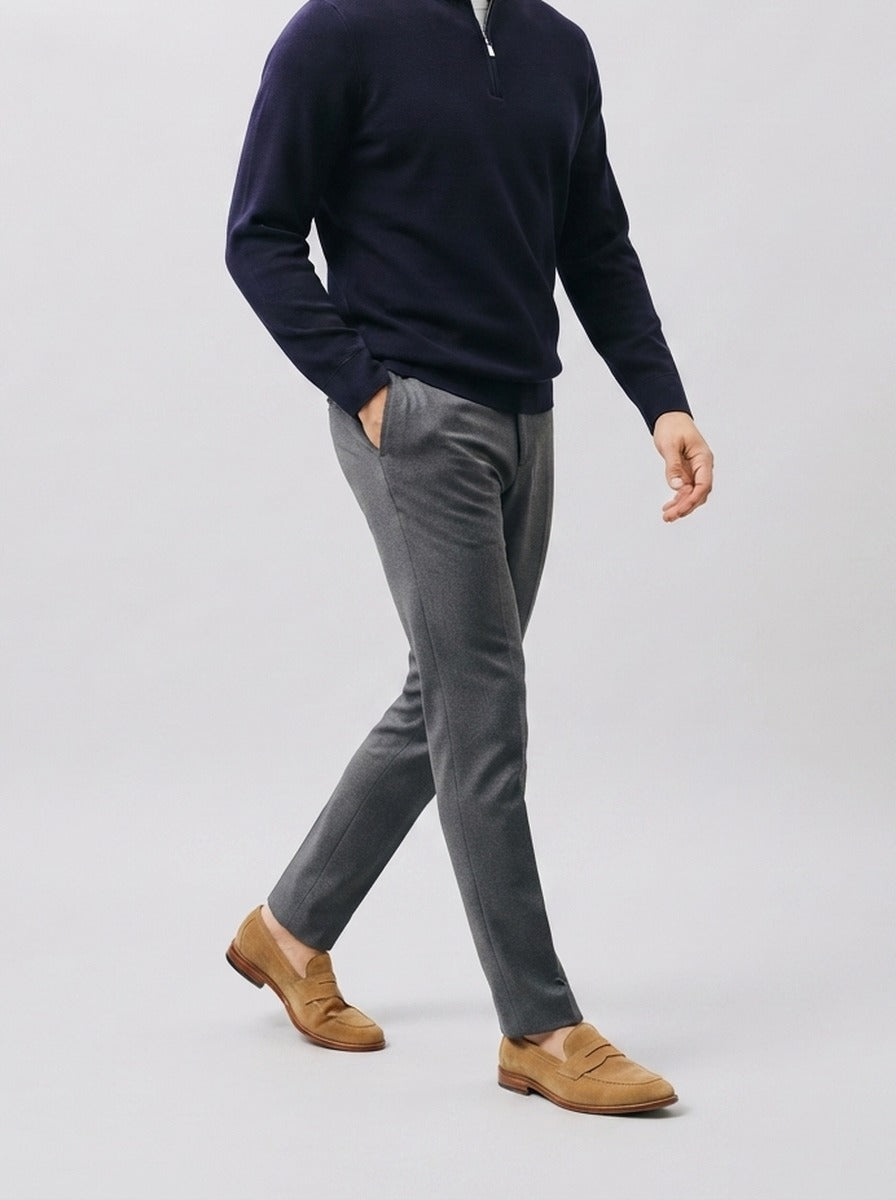 Men's Autumn Stand Collar Half Zip Jumper