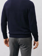 Men's Autumn Stand Collar Half Zip Jumper