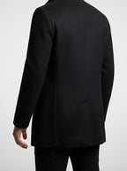 Men's Autumn Stand Collar Wool Car Coat with Quilted Lining