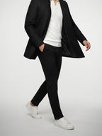 Men's Autumn Stand Collar Wool Car Coat with Quilted Lining