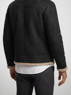 Men's Autumn Suede Shearling Aviator Jacket