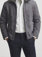 Men's Autumn Suede Shearling Collar Jacket