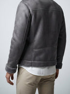 Men's Autumn Suede Shearling Reversible Jacket