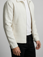 Men's Autumn Textured Full Zip Overshirt