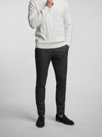 Men's Autumn Textured Knit Quarter Zip Jumper