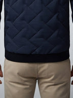 Men's Autumn Textured Quilted Bomber Jacket