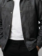 Men's Autumn Textured Snap Front Overshirt