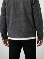 Men's Autumn Textured Snap Front Overshirt