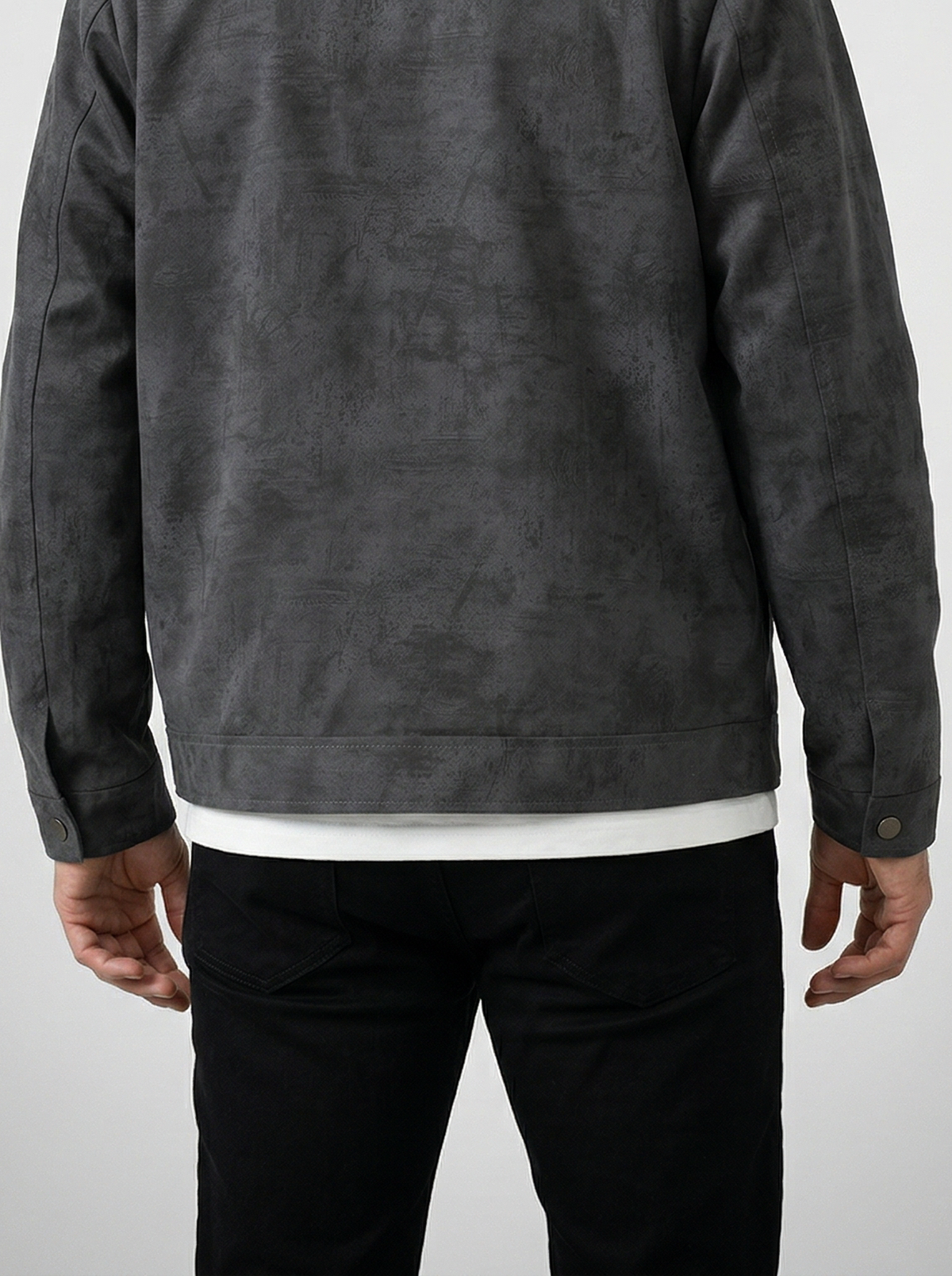 Men's Autumn Textured Snap Front Overshirt