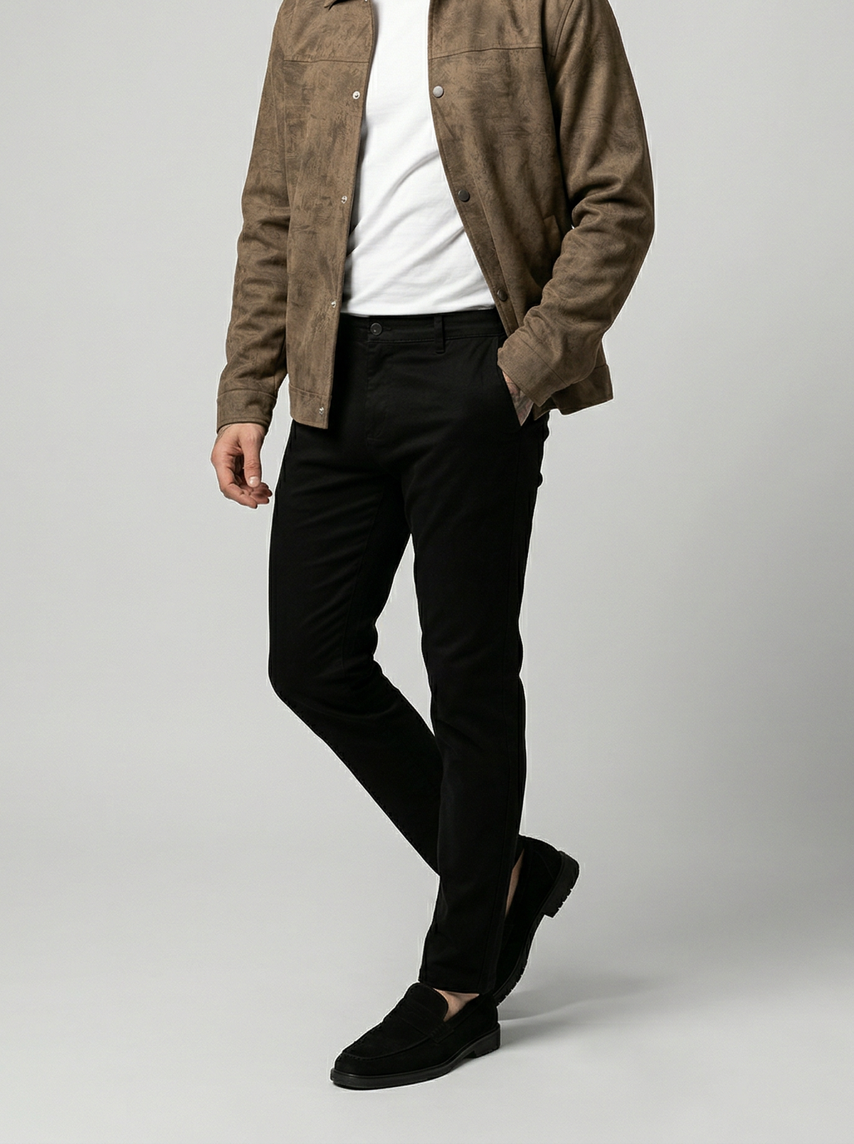 Men's Autumn Textured Snap Front Overshirt
